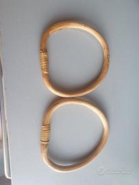 2 manici per borsa in bambù 