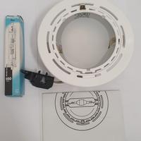 faretto da incasso bianco con luce alogena da 150w