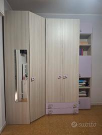 armadio angolare  più  libreria
