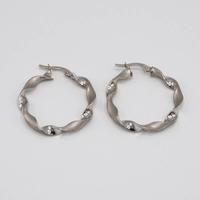 Orecchini a cerchio in ORO bianco 18 kt 750 A.13