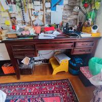 Scrivania scrittoio in legno stile arte povera 