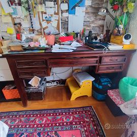 Scrivania scrittoio in legno stile arte povera 