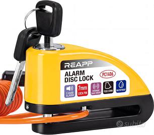 REAPP Bloccadisco Moto con Allarme 110 dB, Antifur