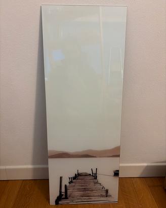 Lavagna Magnetica in Vetro Design Mare - 30x80 cm
