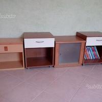 Comodini vari noce, beige, in coppia e singoli