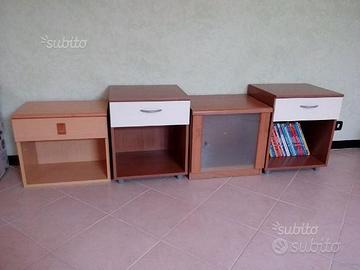 Comodini vari noce, beige, in coppia e singoli