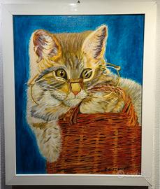 Quadro IL GATTO CON GLI OCCHIALI 