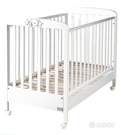 Lettino biano Picci con materasso