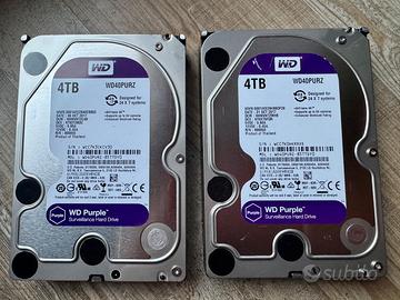 Hard disk Hdd coppia WD Purple da 4TB Sata