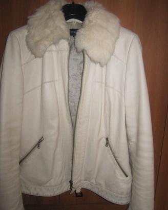 Giubbetto pelle bianco