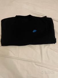 Felpa Nike nera logo azzurro uomo/ unisex . M