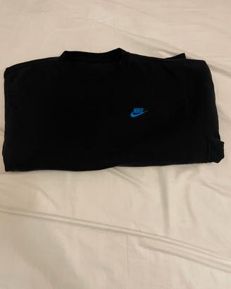 Felpa Nike nera logo azzurro uomo/ unisex . M