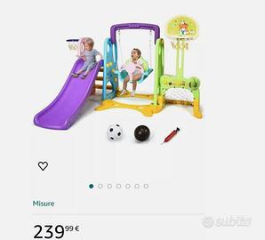 Parco Giochi 6 in 1 Giardino con Altalena Scivolo