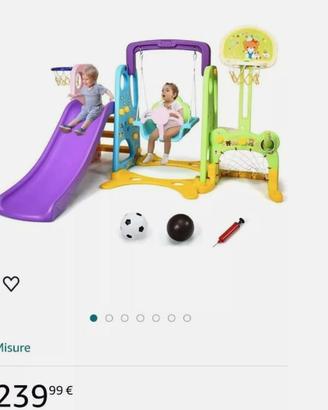 Parco Giochi 6 in 1 Giardino con Altalena Scivolo