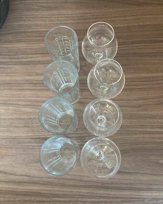 Set 8 bicchieri in vetro – 4 highball + 4 calici