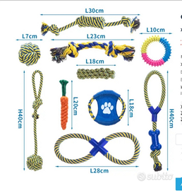 Kit 10 giochi per cani
