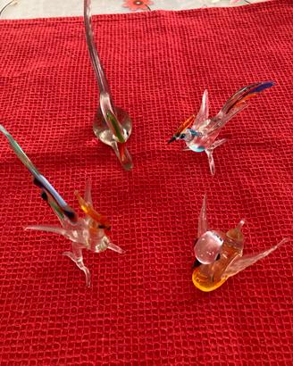 Soggetti in vetro di murano Vintage