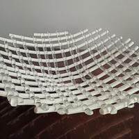 Scultura coppa in vetro soffiato_Lunardon