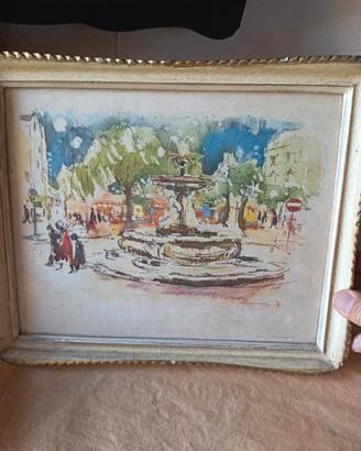 Quadro Milano piazza Tommaseo Umberto Sgarzi