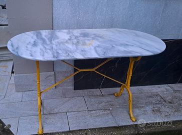 tavolo con piano in marmo 