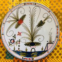Piatto numerato ceramica faentina diametro cm 41