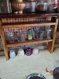 mensolina salvaspazio in legno di abete 