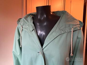 Soprabito trench turchese oversize