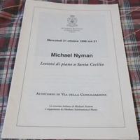 Michael Nyman libretto concerto Roma 1998
