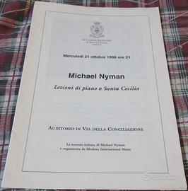 Michael Nyman libretto concerto Roma 1998