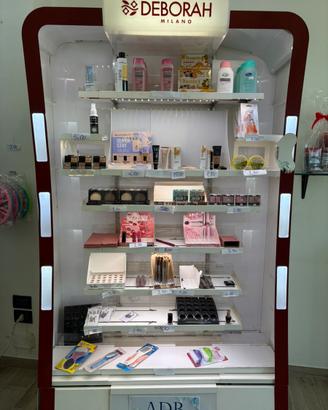 espositore makeup con luci led