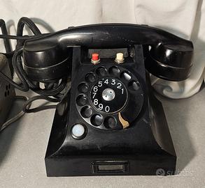 telefono antico fatme nero bachelite