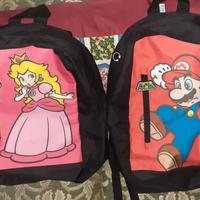 set 2 Zaini Nintendo Super Mario,Principessa Peach