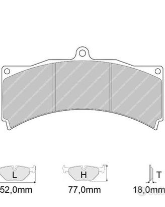 Pastiglie freno front ferodo racing DS3000 lancer