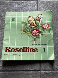 Roselline 1 album da disegno anni 80 vintage