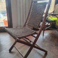 SEDIA PIEGHEVOLE BAMBÙ E MIDOLLINO