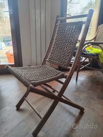 SEDIA PIEGHEVOLE BAMBÙ E MIDOLLINO