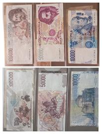 Serie Completa Banconote Rep Italiana anni 90 