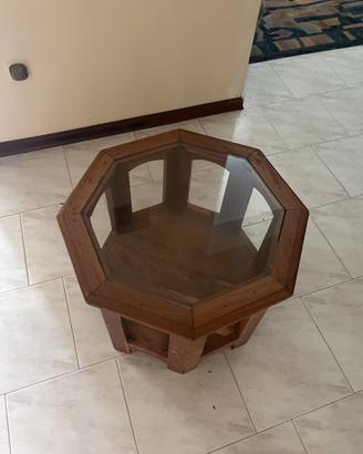 Tavolino in stile coloniale in teak