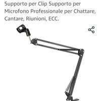 Asta microfono da tavolo regolabile 