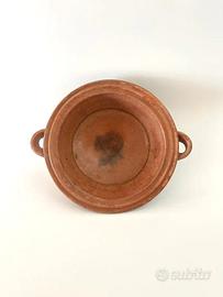 Casseruola - tegame in terracotta smaltata XIX sec
