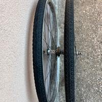 Coppia di ruote bici –  con ruota libera