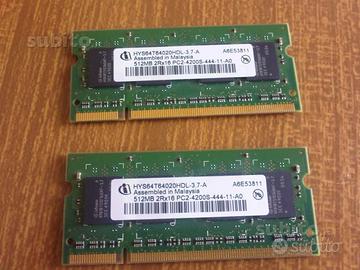 Memoria 1GB (2x512) SODIMM DDR2 PC4200