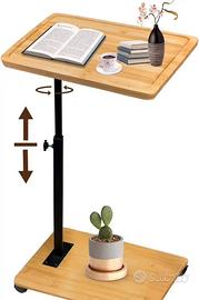 Tavolino laterale forma c bambù