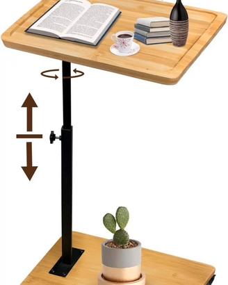 Tavolino laterale forma c bambù