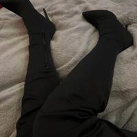 tacchi neri a coscia nuovi 