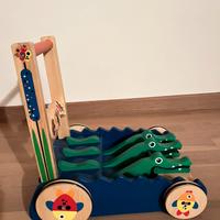 Carrellino primi passi in legno