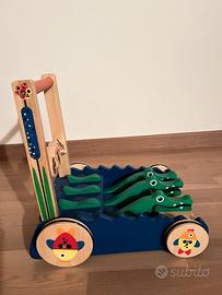 Carrellino primi passi in legno