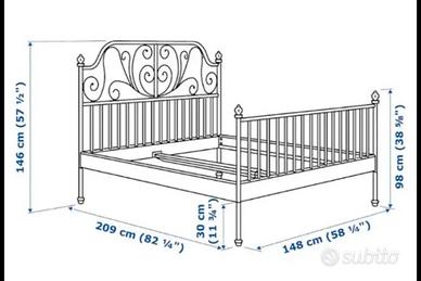 struttura letto ikea  1 piazza e mezzo
