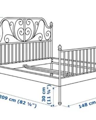 struttura letto ikea  1 piazza e mezzo
