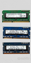 moduli RAM x PC laptop/notebook